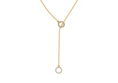 Серебряное колье с фианитом