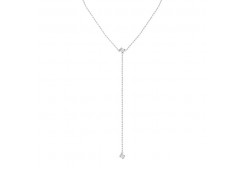 Серебряное колье с фианитом