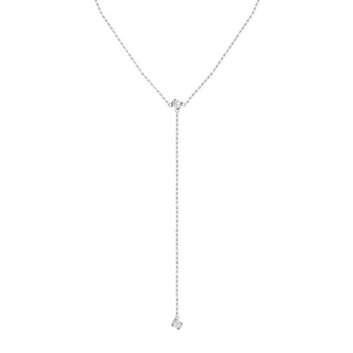 Серебряное колье с фианитом