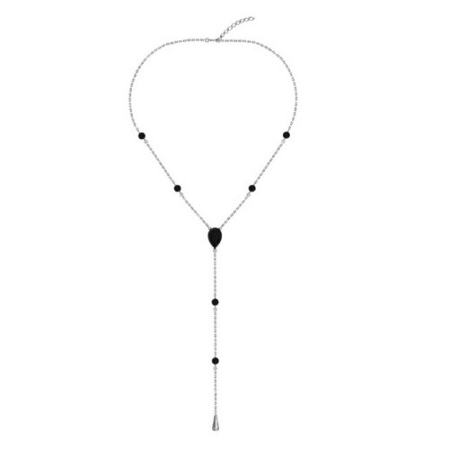 Серебряное колье с кварцем