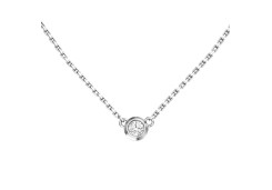 Серебряное колье с фианитом