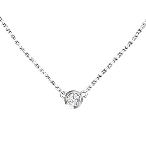 Серебряное колье с фианитом