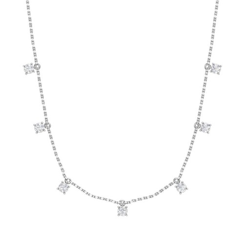 Серебряное колье с фианитом