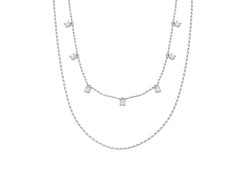 Серебряное колье с фианитом