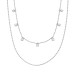 Серебряное колье с фианитом