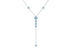 Серебряное колье с фианитом