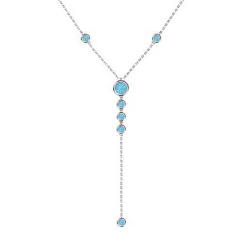 Серебряное колье с фианитом