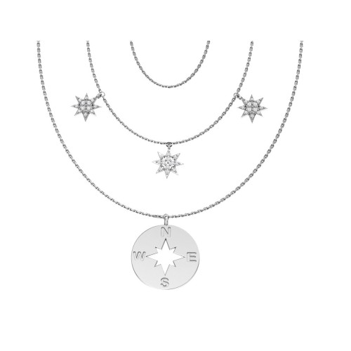 Серебряное колье с фианитом