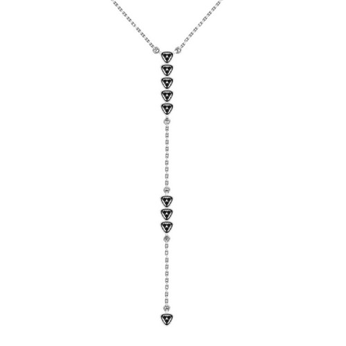 Серебряное колье с фианитом