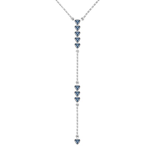 Серебряное колье с фианитом