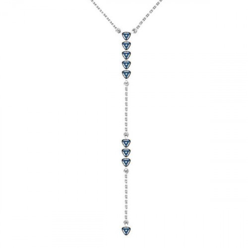 Серебряное колье с фианитом