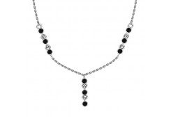 Серебряное колье с фианитом