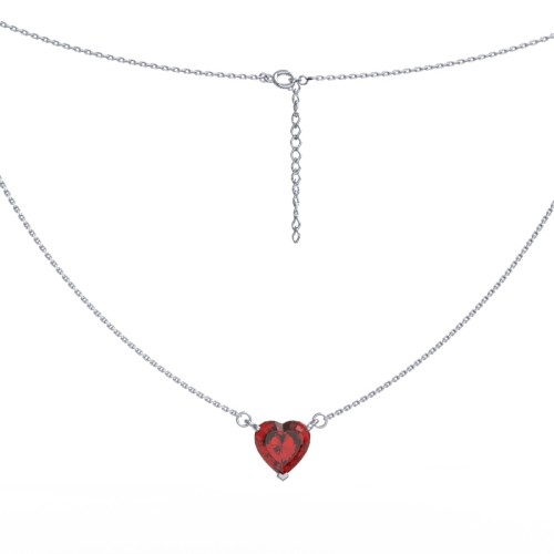 Серебряное колье с кварцем