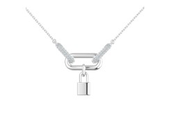 Серебряное колье с фианитом