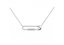 Серебряное колье с фианитом