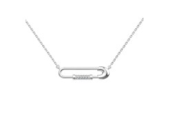 Серебряное колье с фианитом