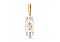 Золотая подвеска с фианитом