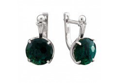 Серебряные cерьги с ситаллом