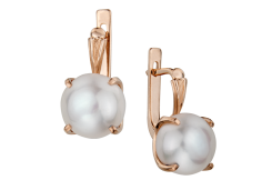 Золотые cерьги с жемчугом