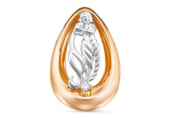 Золотая подвеска с фианитом