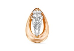 Золотая подвеска с фианитом