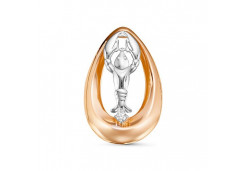 Золотая подвеска с фианитом