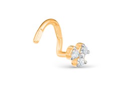 Серьга д/пирсинга из золота с фианитом