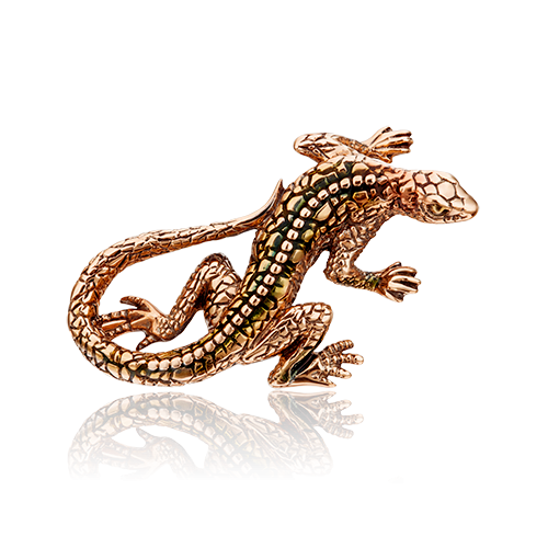 Брошь из золота с эмалью