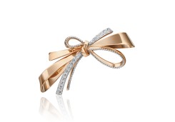 Брошь из золота с фианитом