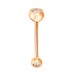 Серьга д/пирсинга из золота с фианитом