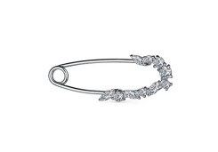 Брошь из серебра с фианитом