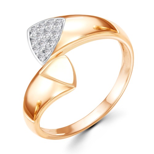 Золотое кольцо с фианитом