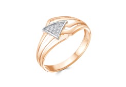 Золотое кольцо с фианитом