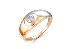 Золотое кольцо с фианитом