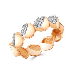 Золотое кольцо с фианитом