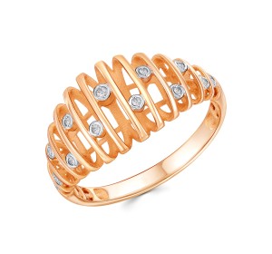 Золотое кольцо с фианитом