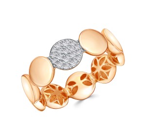 Золотое кольцо с фианитом