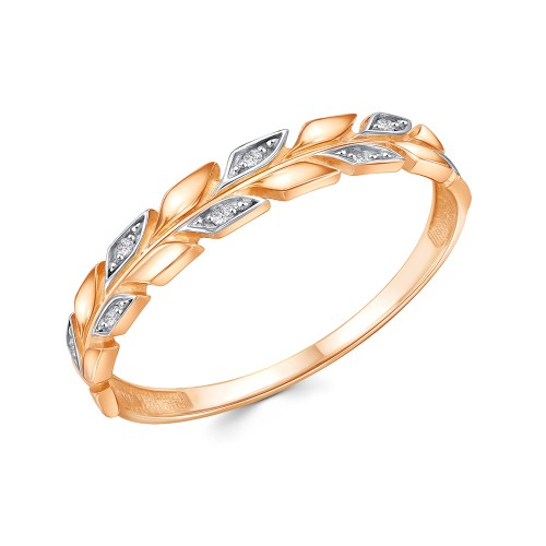 Золотое кольцо с фианитом