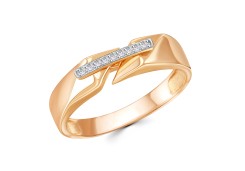 Золотое кольцо с фианитом