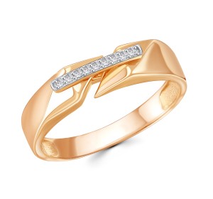 Золотое кольцо с фианитом