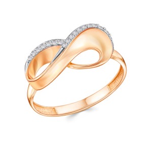 Золотое кольцо с фианитом