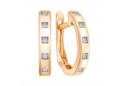 Золотые cерьги с фианитом