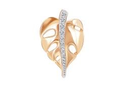 Золотая подвеска с фианитом