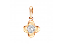 Золотая подвеска с фианитом