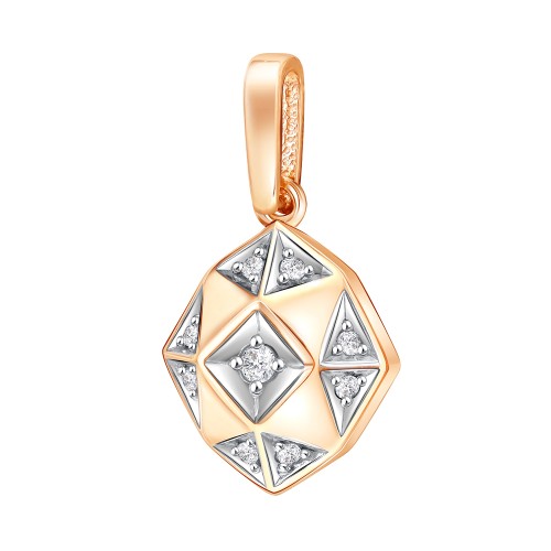 Золотая подвеска с фианитом