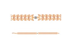 Золотой браслет с фианитом