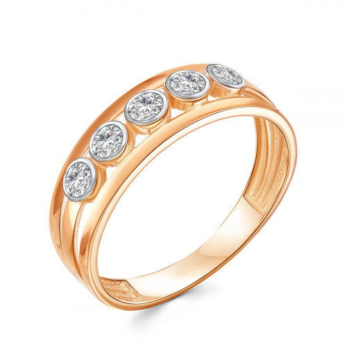 Золотое кольцо с фианитом