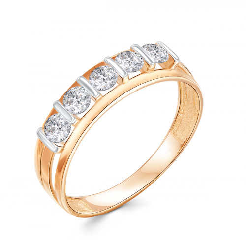 Золотое кольцо с фианитом