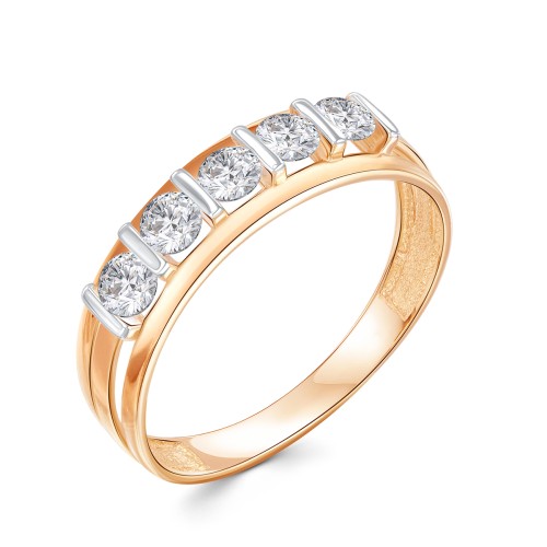 Золотое кольцо с фианитом