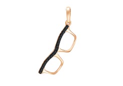 Золотая подвеска с фианитом